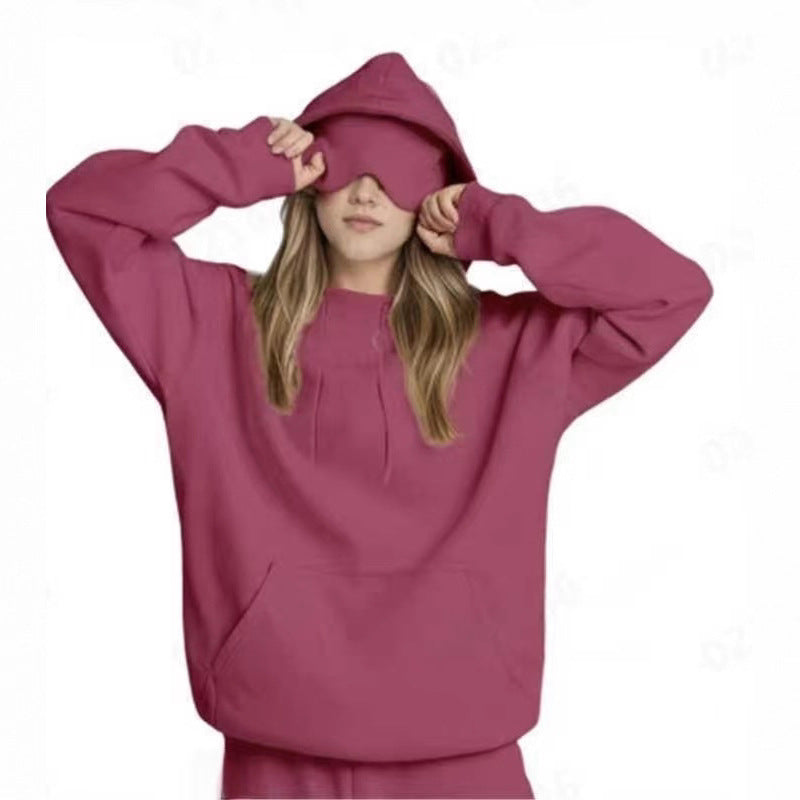 Built-in Eye Mask Hoodie Set Wearduffled.com