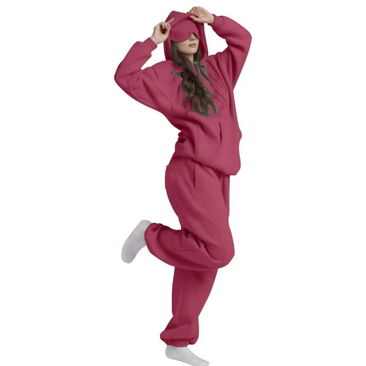 Built-in Eye Mask Hoodie Set Wearduffled.com