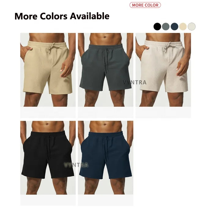 Custom Casual Waffle Antistatische Zwarte Heren Running Workout Tennis Fitness Sport Gym Golf Basketbal Actieve Shorts Wearduffled.com