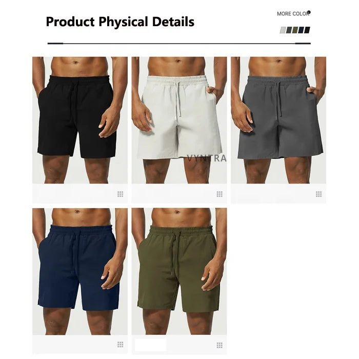 Waterdichte, snel drogende sport shorts voor heren met zak, geschikt voor fitness, zakelijk casual, outdoor, hardlopen, golf en andere sporten, met aangepaste logo. Wearduffled.com
