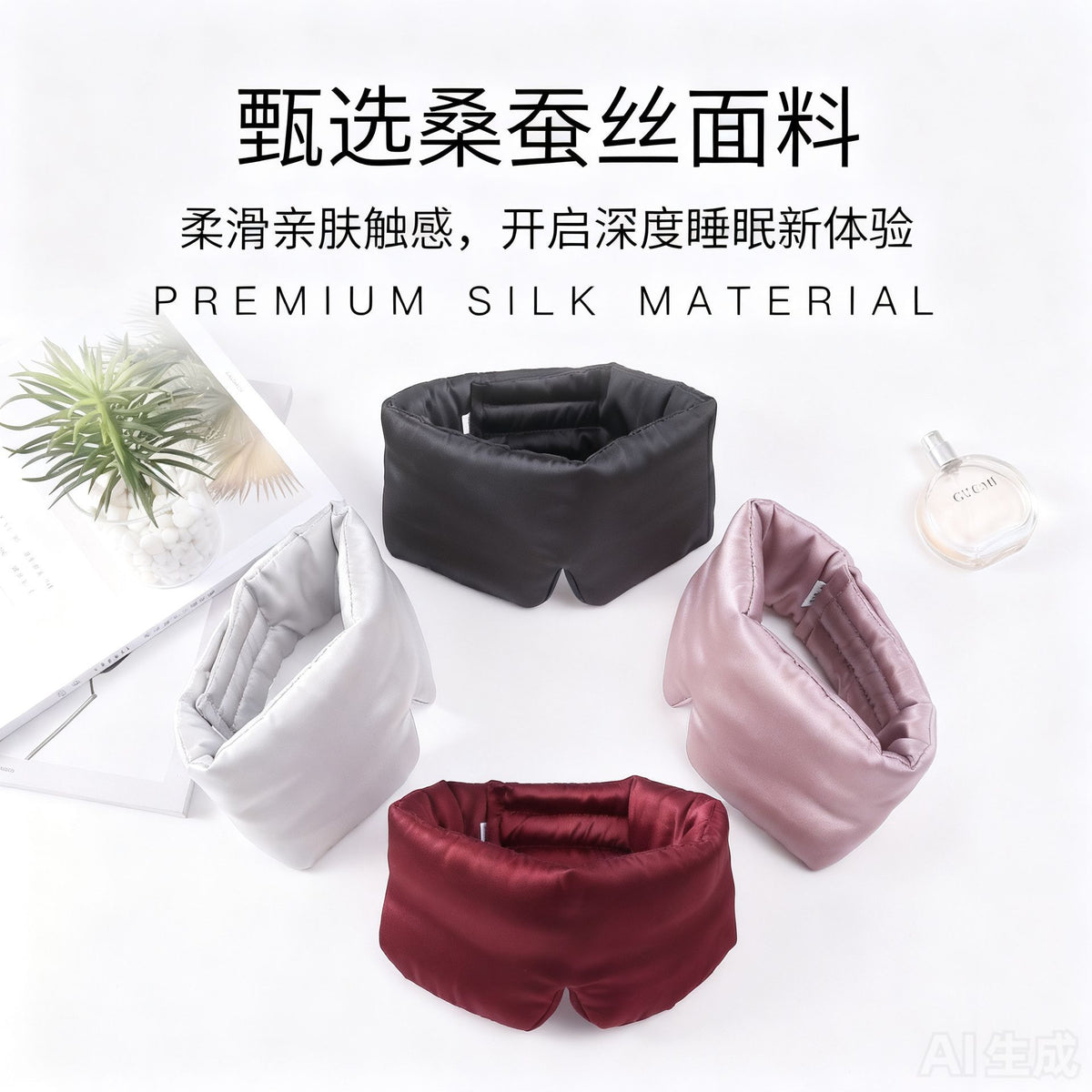 Gravity Eye Mask, Mulberry Silk Sleep Mask, Light-Blocking Eye Protection, Travel Breathable Silk Gravity Eye Mask, Custom-Made Wearduffled.com