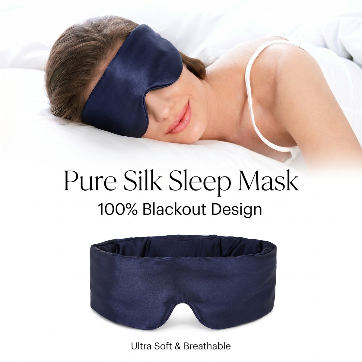 Gravity Eye Mask, Mulberry Silk Sleep Mask, Light-Blocking Eye Protection, Travel Breathable Silk Gravity Eye Mask, Custom-Made Wearduffled.com