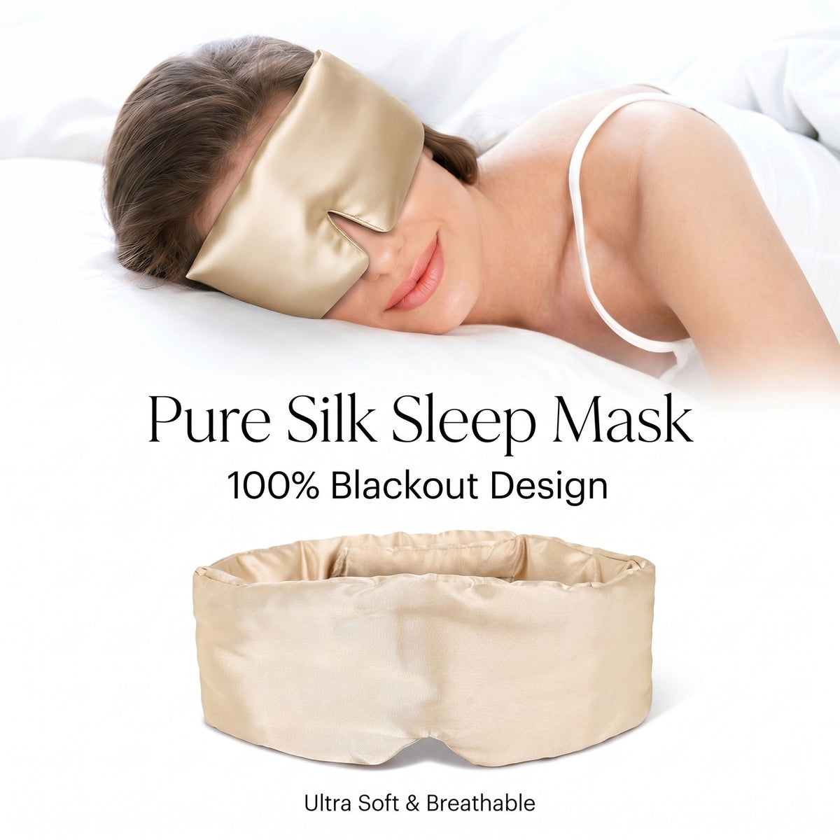 Gravity Eye Mask, Mulberry Silk Sleep Mask, Light-Blocking Eye Protection, Travel Breathable Silk Gravity Eye Mask, Custom-Made Wearduffled.com