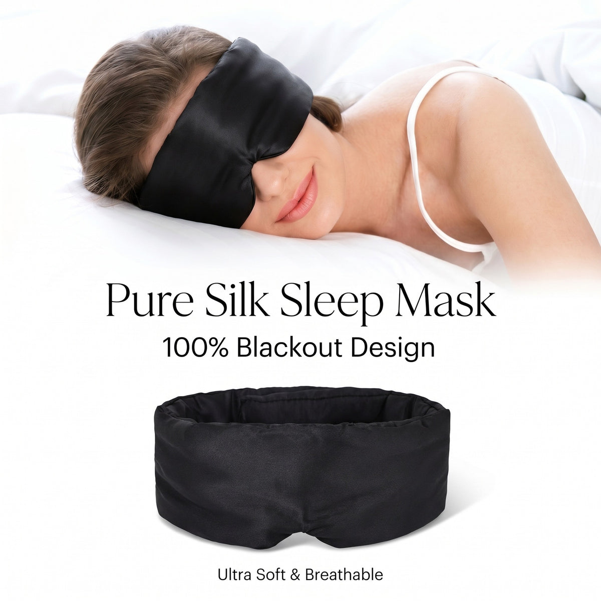 Gravity Eye Mask, Mulberry Silk Sleep Mask, Light-Blocking Eye Protection, Travel Breathable Silk Gravity Eye Mask, Custom-Made Wearduffled.com