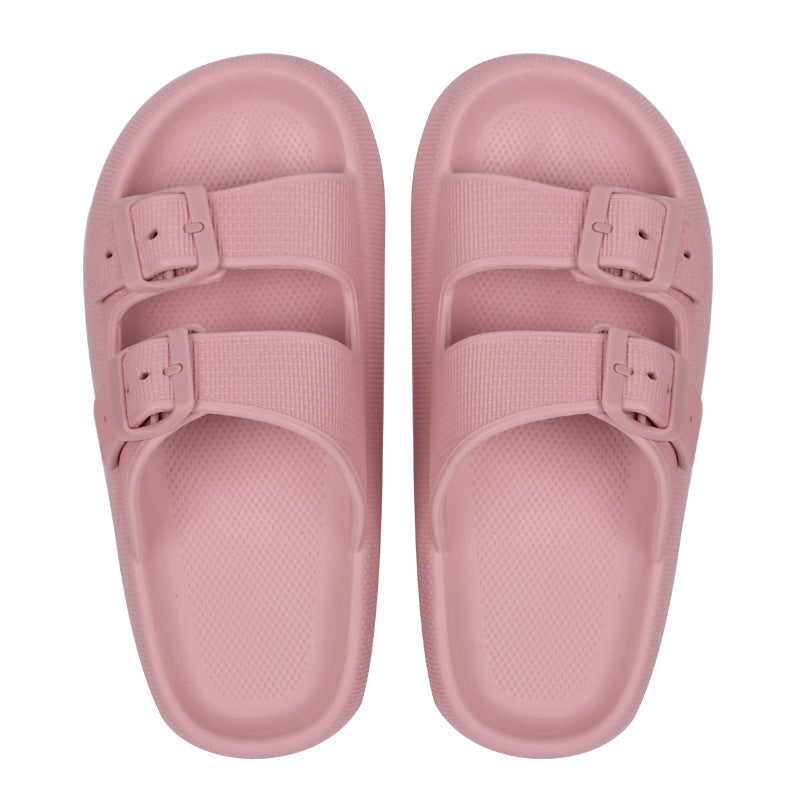 Thick-Soled EVA Slippers with Double Buckle Wearduffled.com