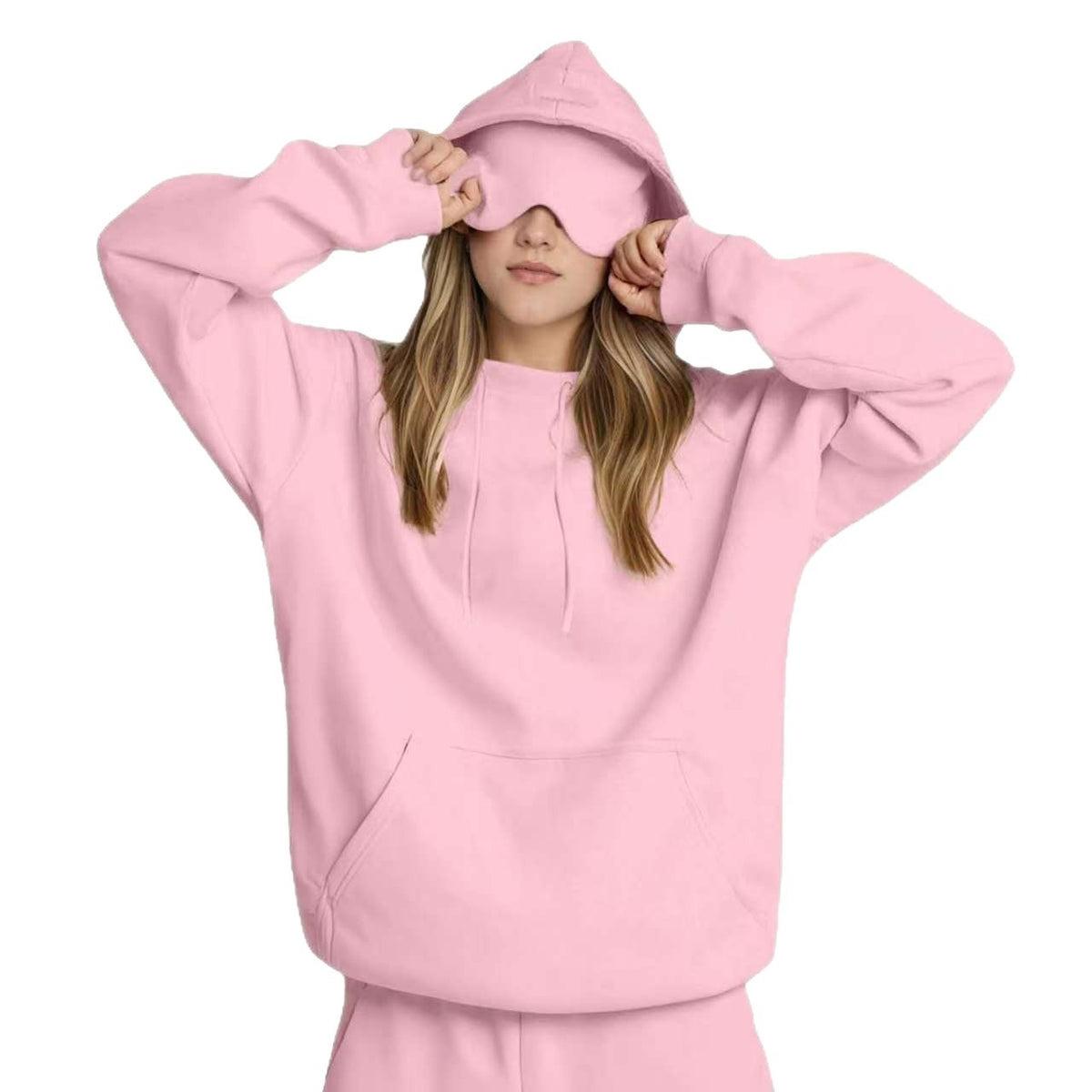 Built-in Eye Mask Hoodie Set Wearduffled.com