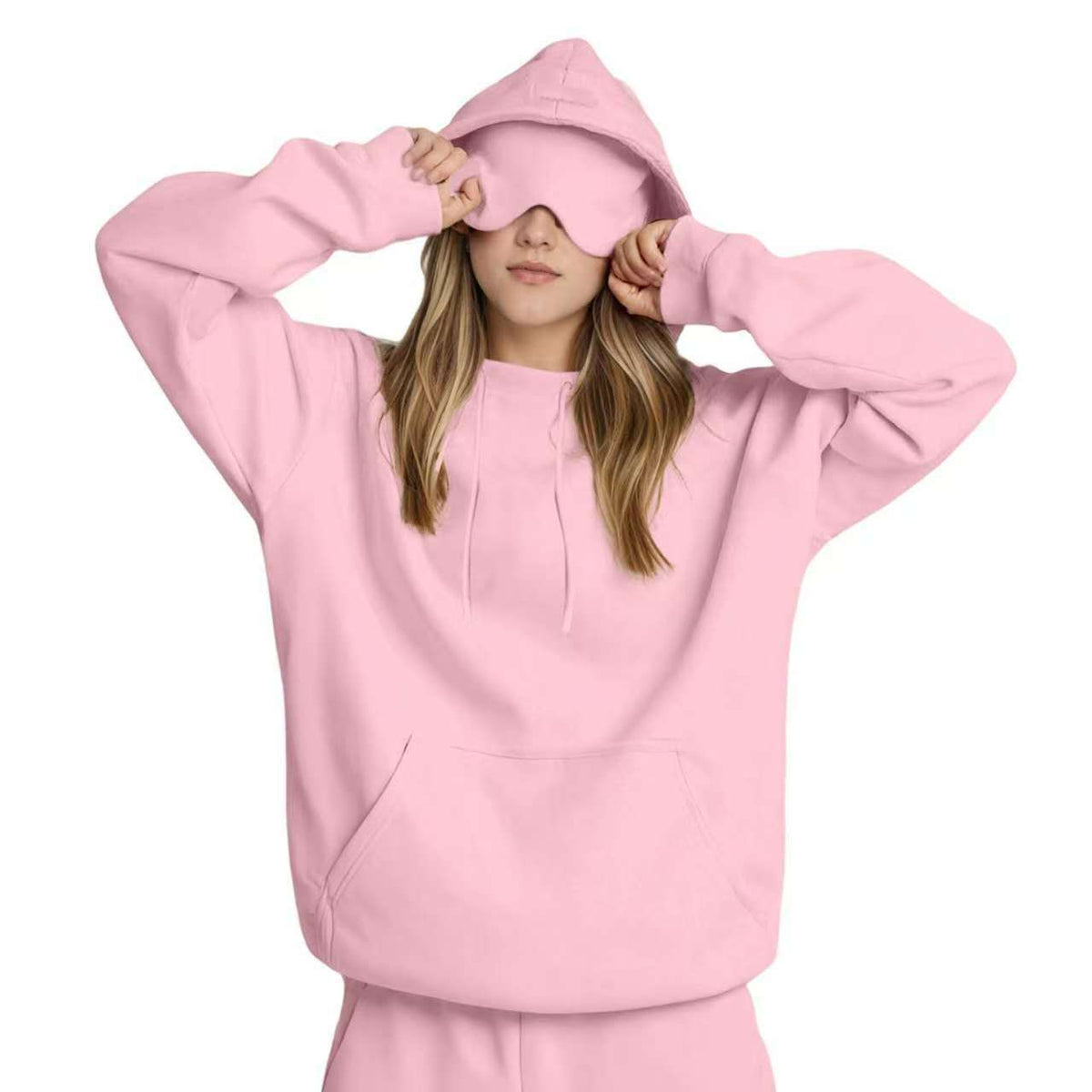 Built-in Eye Mask Hoodie Set Wearduffled.com