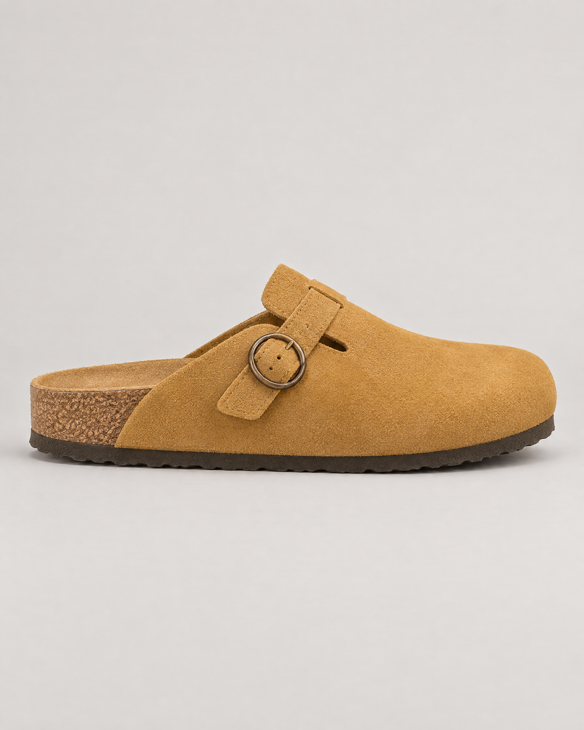 Vegan Suede Clogs - Mustard Tan Wearduffled.com